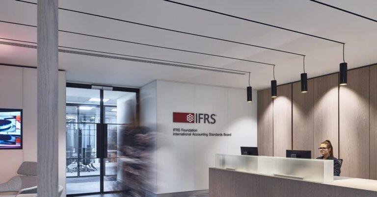 International Accounting Standards Board (IASB) headquarters for IFRS certification