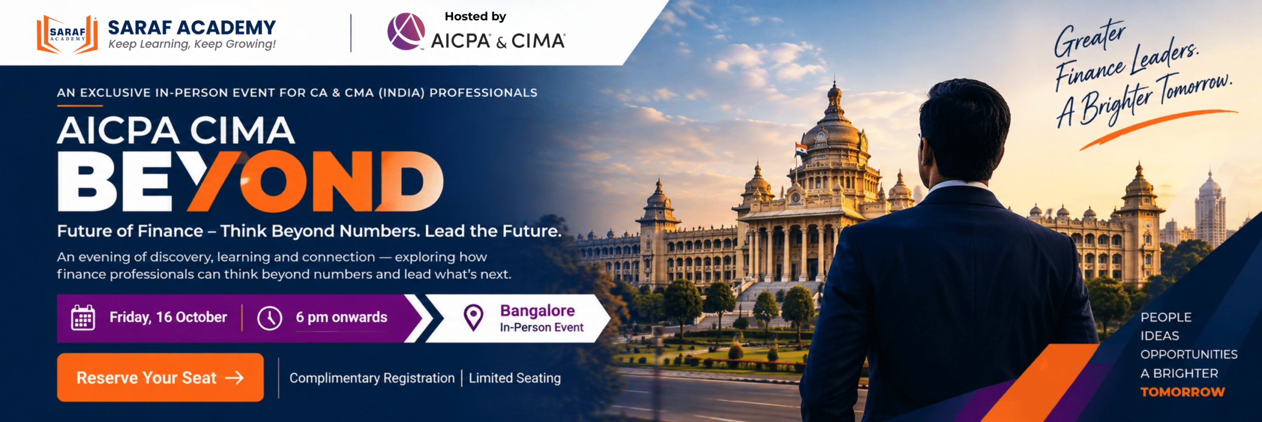 AICPA CIMA BEYOND – Future of Finance event in Bangalore for CA and CMA professionals