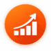 Future of Finance icon representing growth and business insights