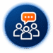 Meaningful networking icon representing professional connections and conversation